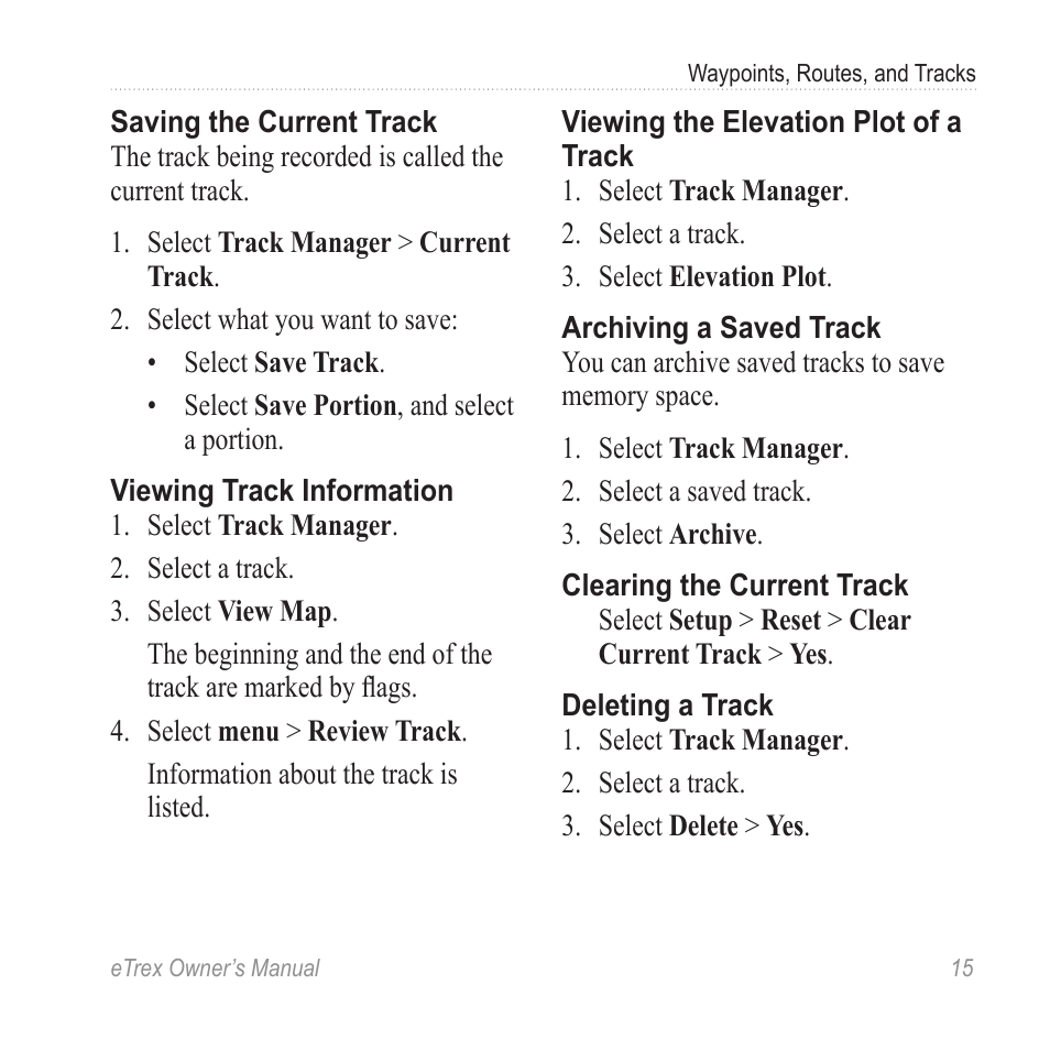 Garmin eTrex User Manual | Page 15 / 60