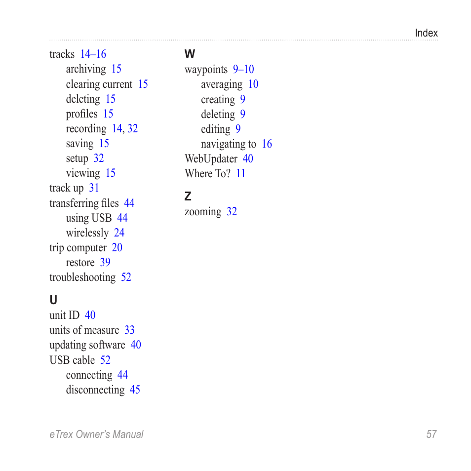 Garmin eTrex User Manual | Page 57 / 60