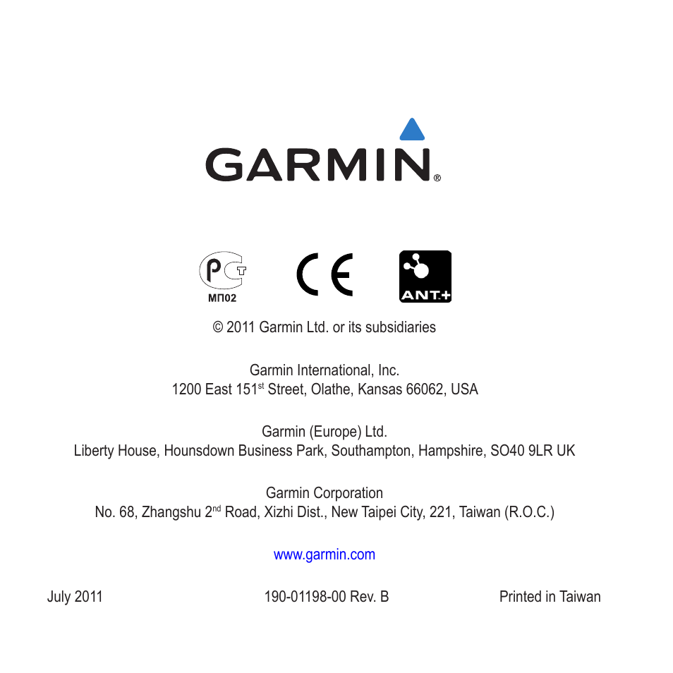 Garmin eTrex User Manual | Page 60 / 60