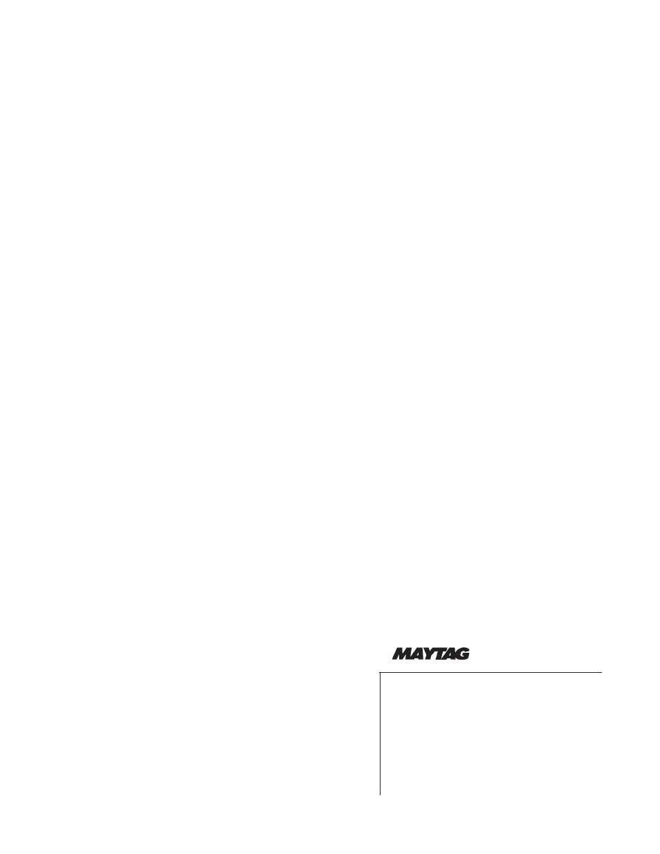 Maytag GEMINI User Manual | Page 41 / 41