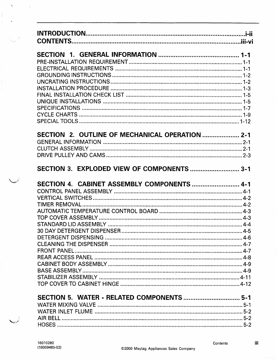 Maytag Atlantis User Manual | Page 5 / 120