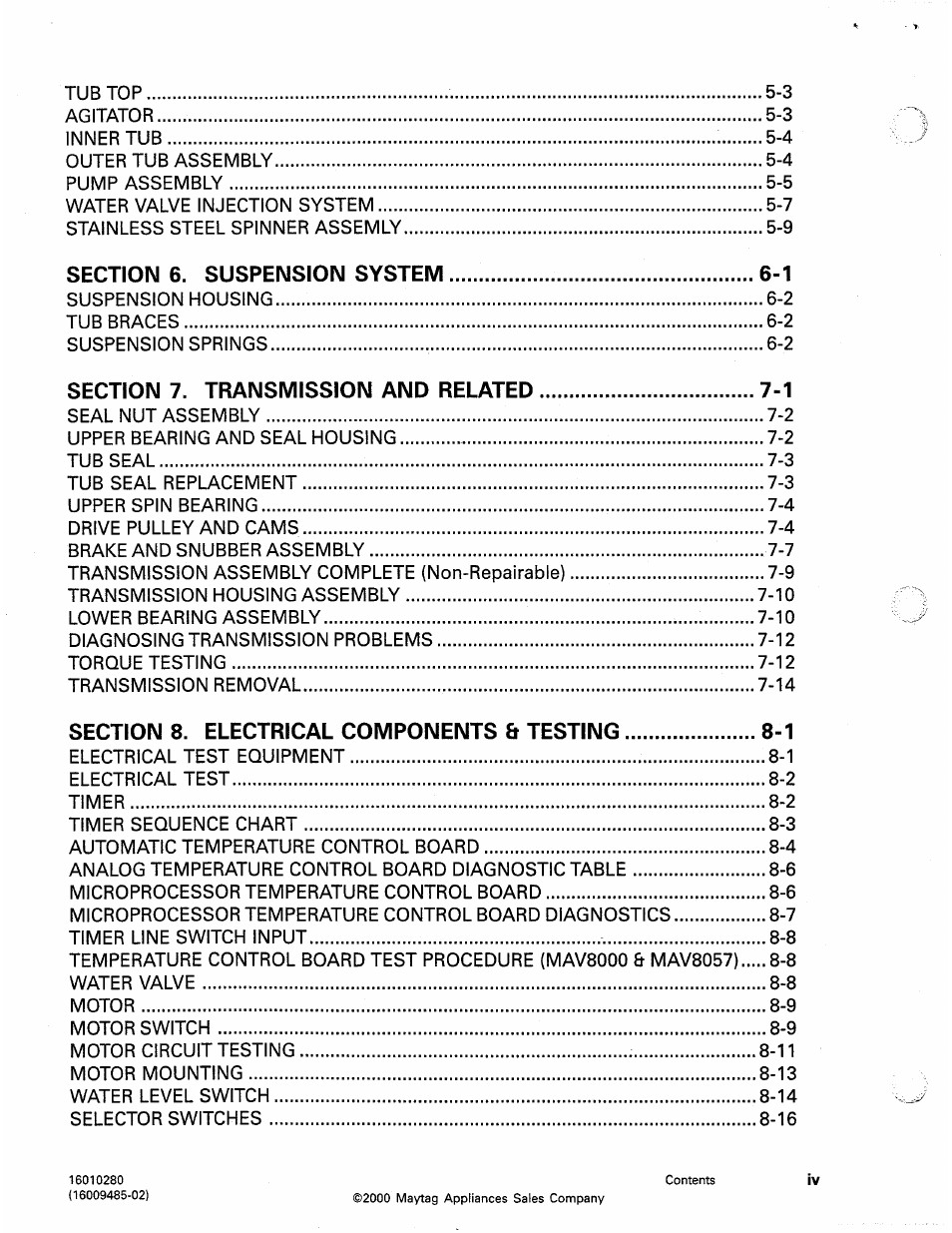 Maytag Atlantis User Manual | Page 6 / 120