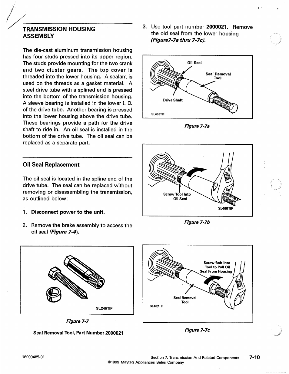 Oil seal replacement | Maytag Atlantis User Manual | Page 64 / 120