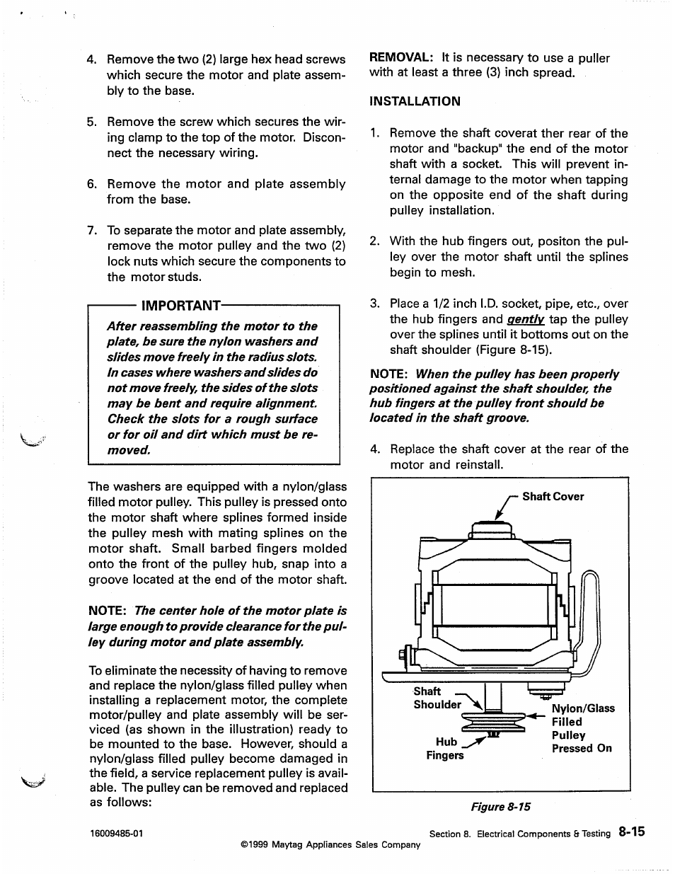 Important | Maytag Atlantis User Manual | Page 85 / 120