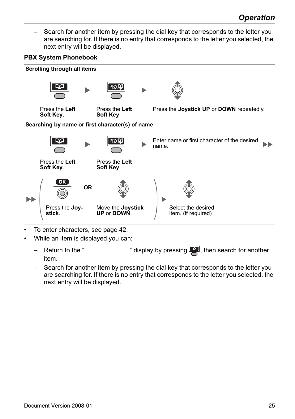 Operation | Panasonic 6.0 plus User Manual | Page 25 / 68