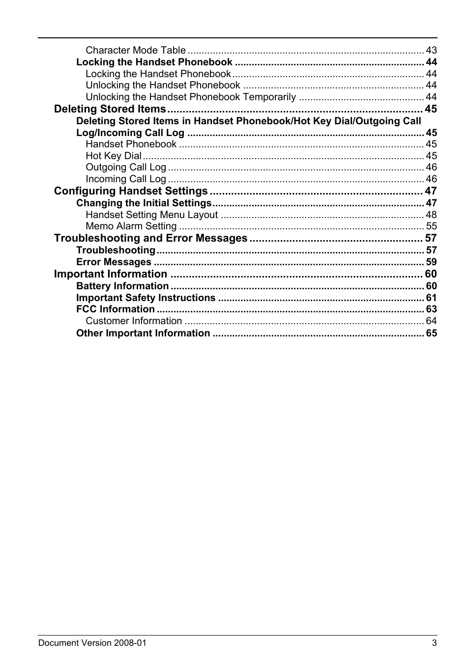 Panasonic 6.0 plus User Manual | Page 3 / 68