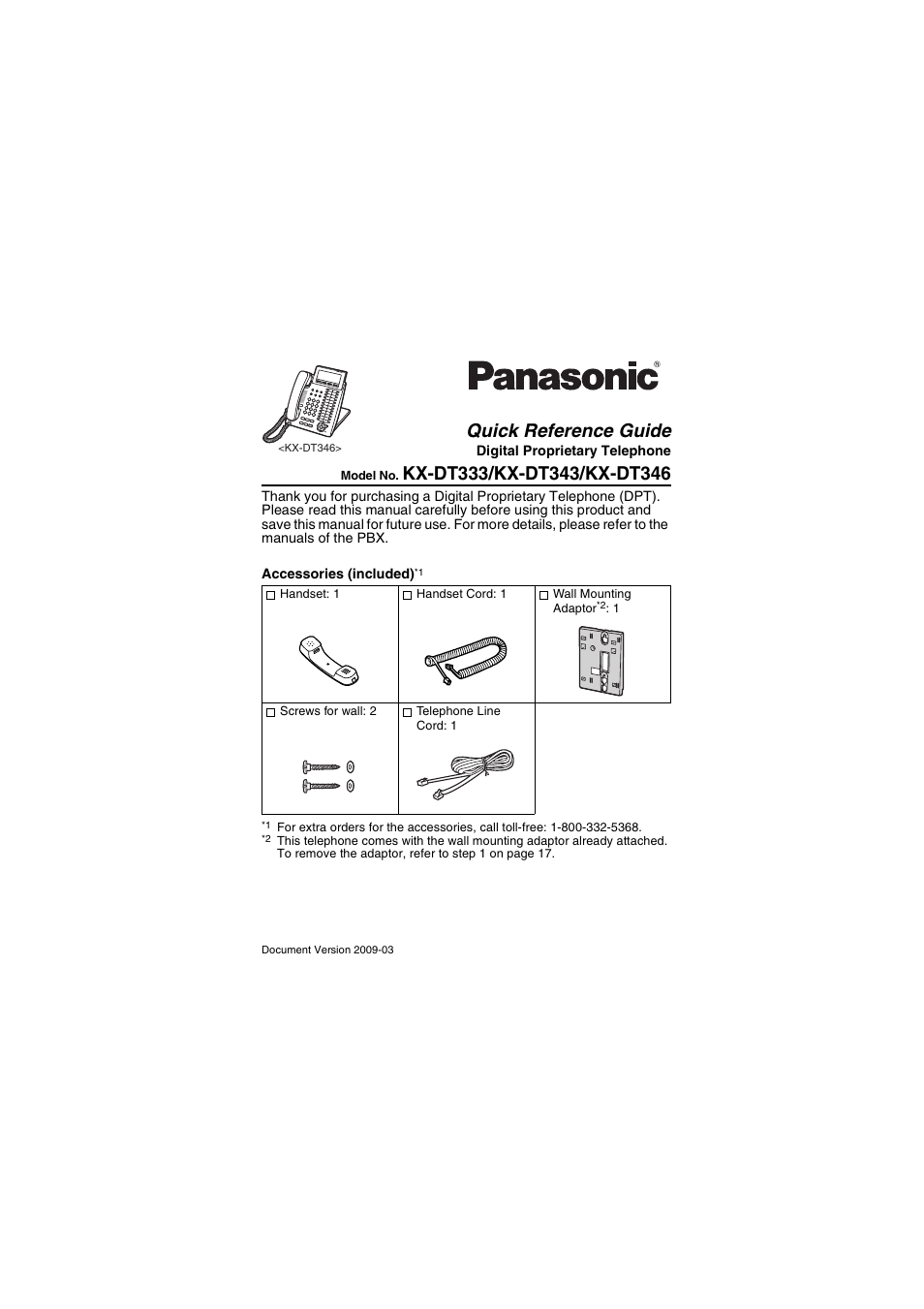 Panasonic kx-dt343 User Manual | 24 pages