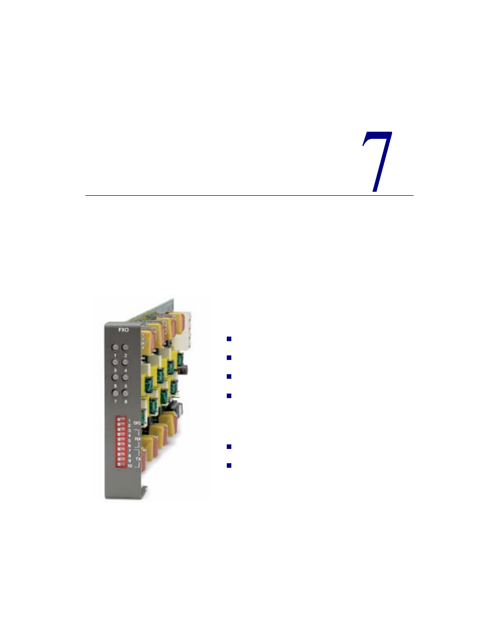 7 - fxo voice card, Fxo voice card, Hapter | Black Box COMPACT T1 MT850A User Manual | Page 385 / 592