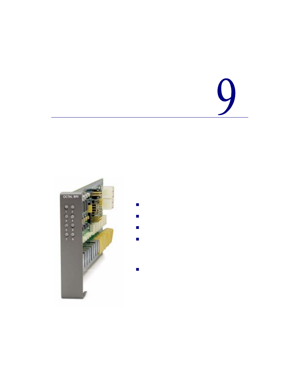 9 - isdn bri card, Isdn bri card, Hapter | Black Box COMPACT T1 MT850A User Manual | Page 405 / 592