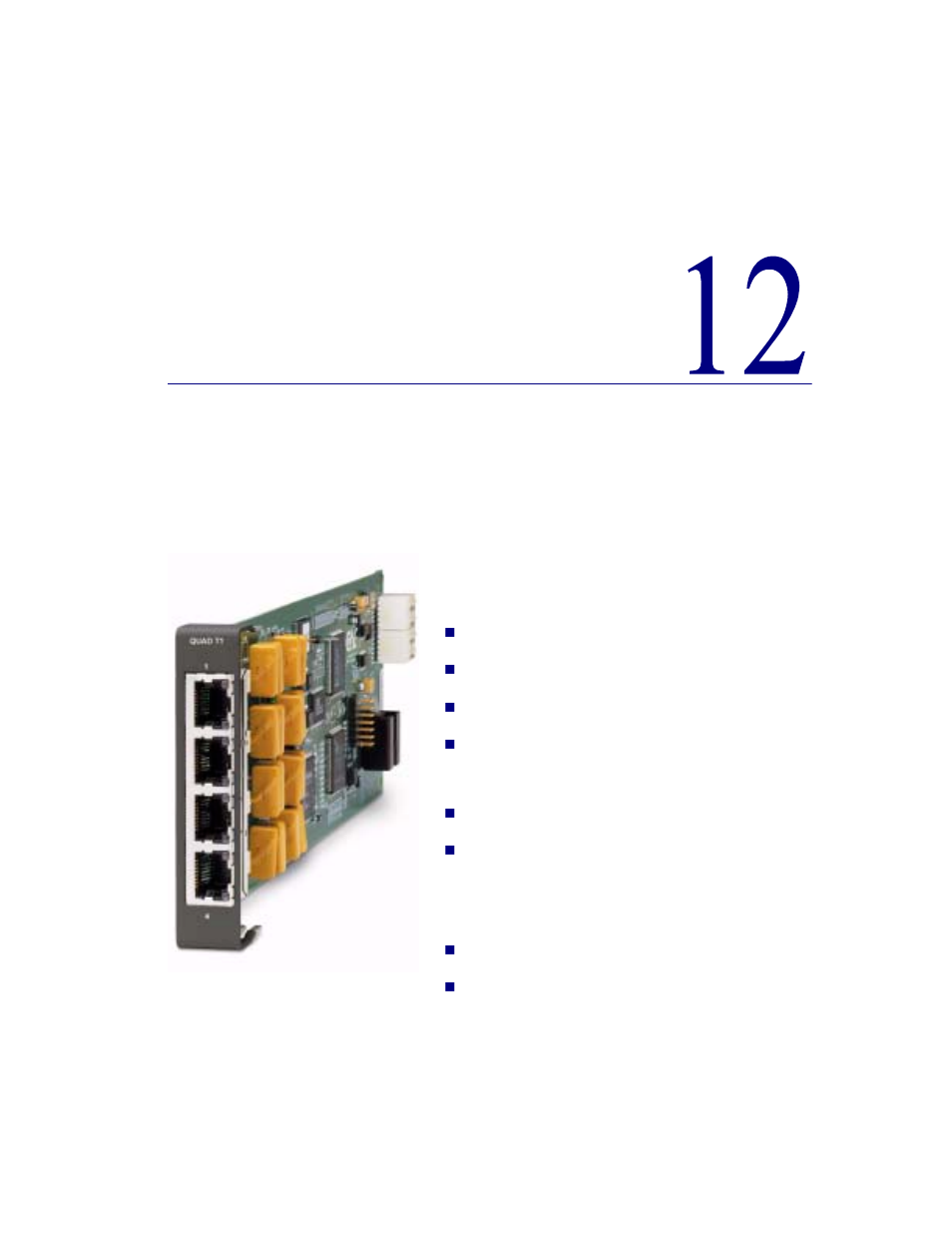 12 - quad t1 card, Quad t1 card, Hapter | Black Box COMPACT T1 MT850A User Manual | Page 445 / 592
