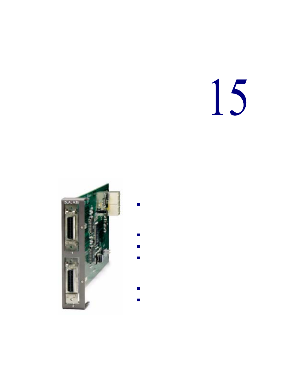 15 - v.35/v.54 cards, V.35/v.54 cards, Hapter | Black Box COMPACT T1 MT850A User Manual | Page 499 / 592