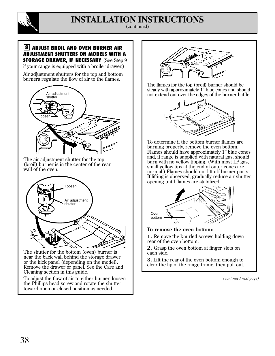 38 installation instructions | GE xl44 User Manual | Page 38 / 48
