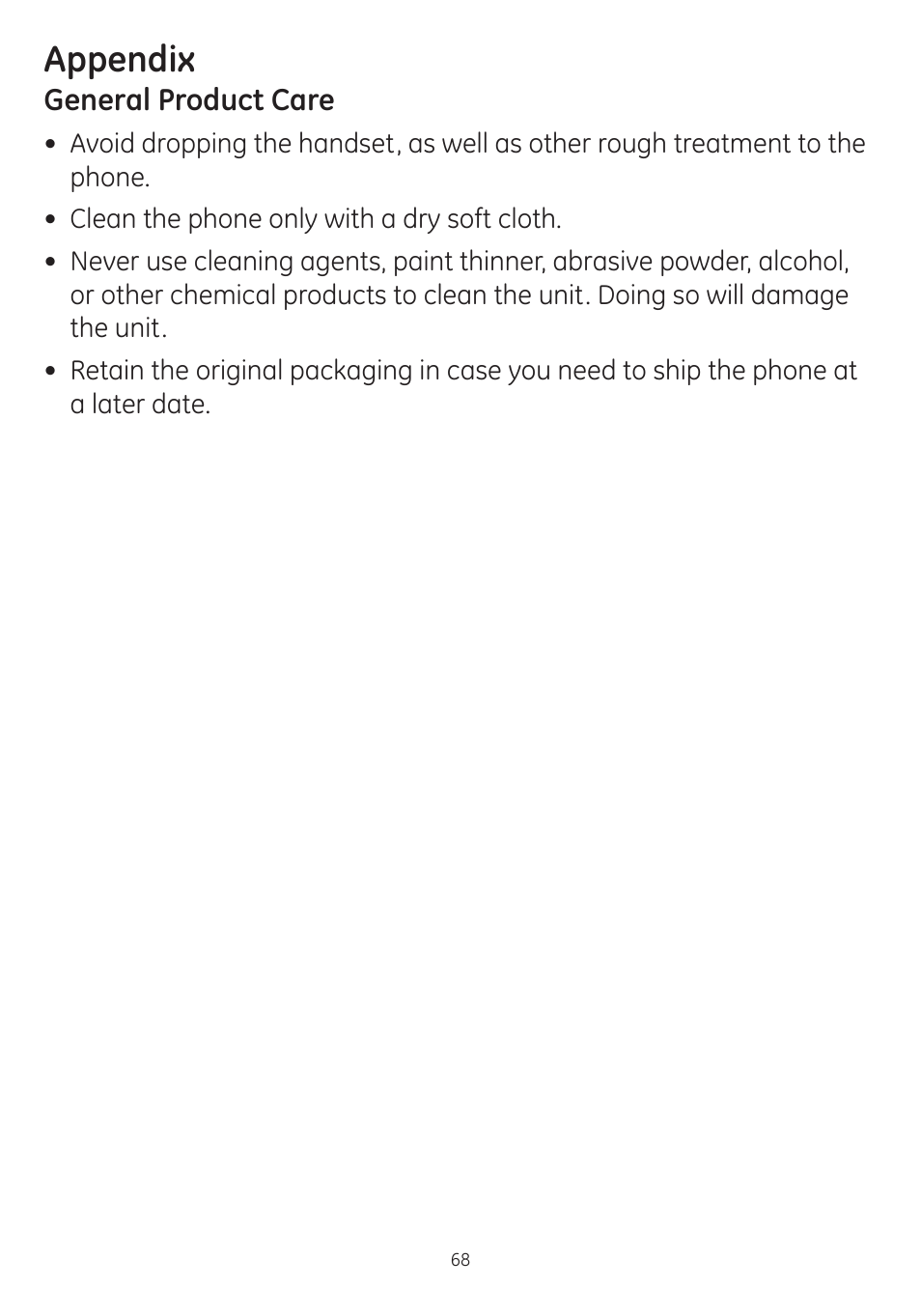 Appendix | GE dect 6.0 User Manual | Page 72 / 87