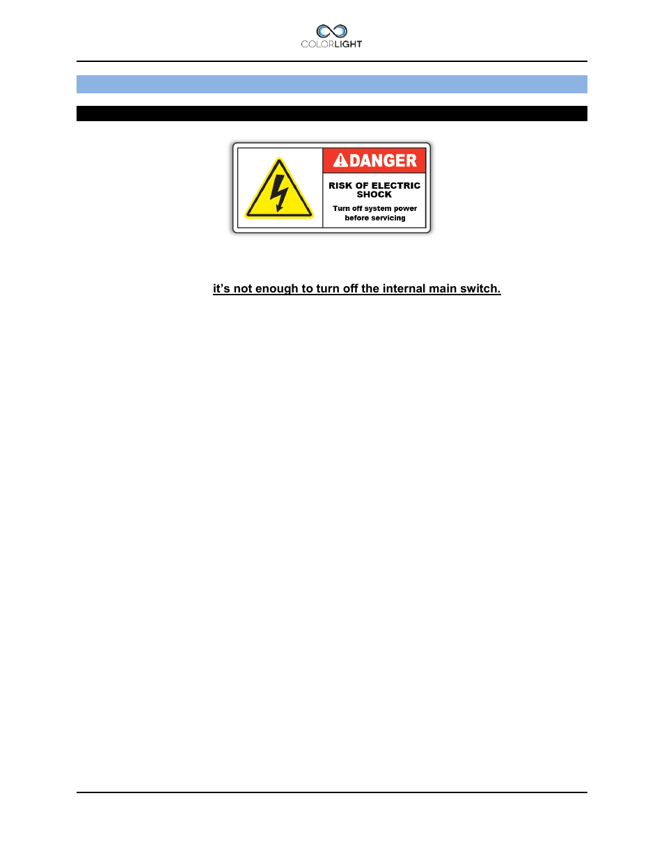 Electrical system, 1 electrical-box (115/230vac), Electrical-box (115/230vac) | Electrical system 8 | Colorlight CL20 User Manual | Page 20 / 48