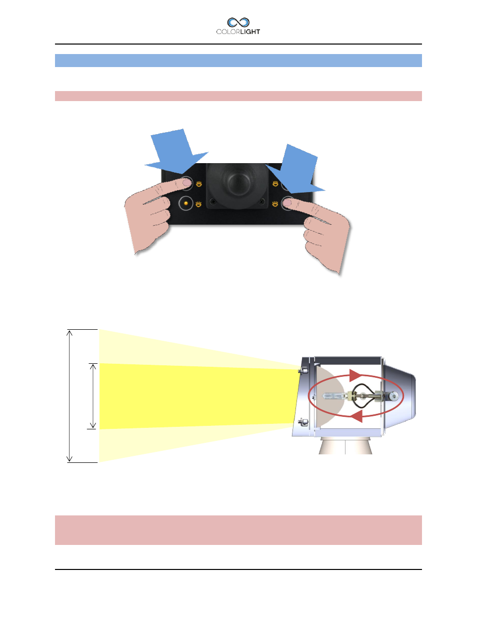 Focus, 1 type 1, continuous focus (standard), Type 1, continuous focus (standard) | Colorlight CL20 User Manual | Page 34 / 48