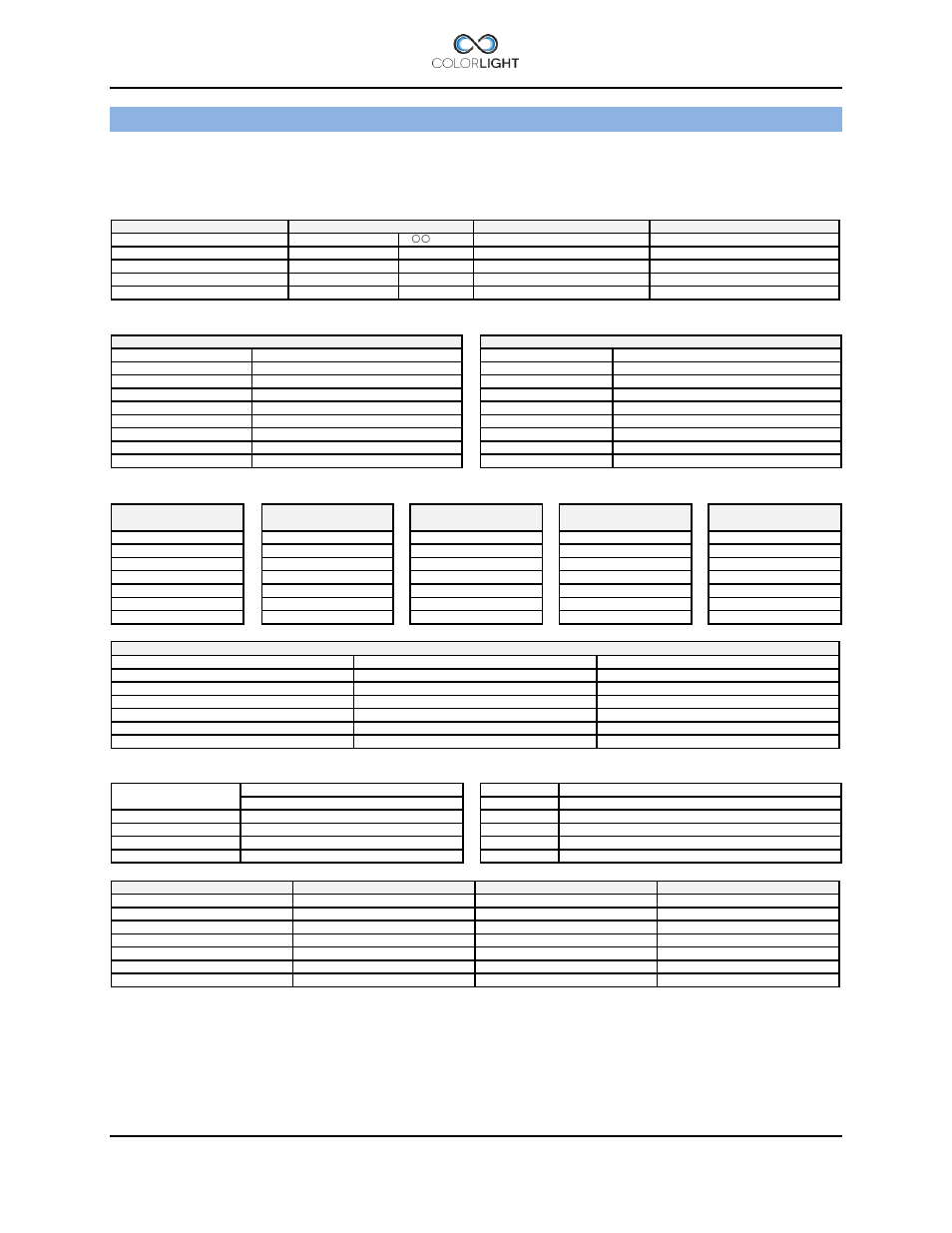 Technical data cl20, 1 specifications cl20, Specifications cl20 | Installation manual cl20 page 41 | Colorlight CL20 User Manual | Page 41 / 48