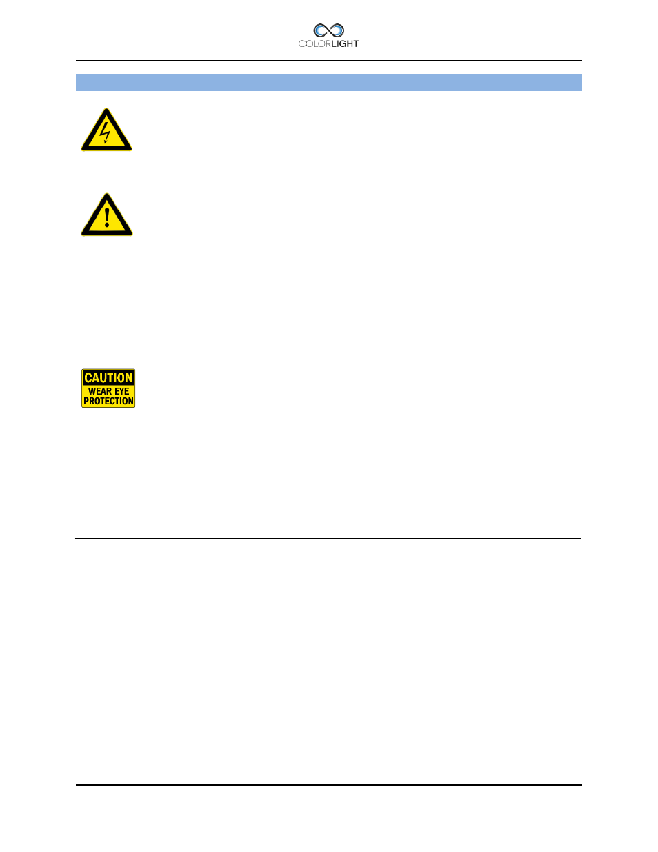 Warnings and information, Warnings and information 1 | Colorlight CL20 User Manual | Page 5 / 48