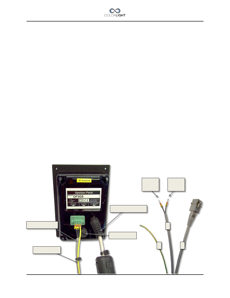 5 operator panel connections, Operator panel connections, Operator panel connections 8.5 | Colorlight CL25 Installation manual User Manual | Page 25 / 52