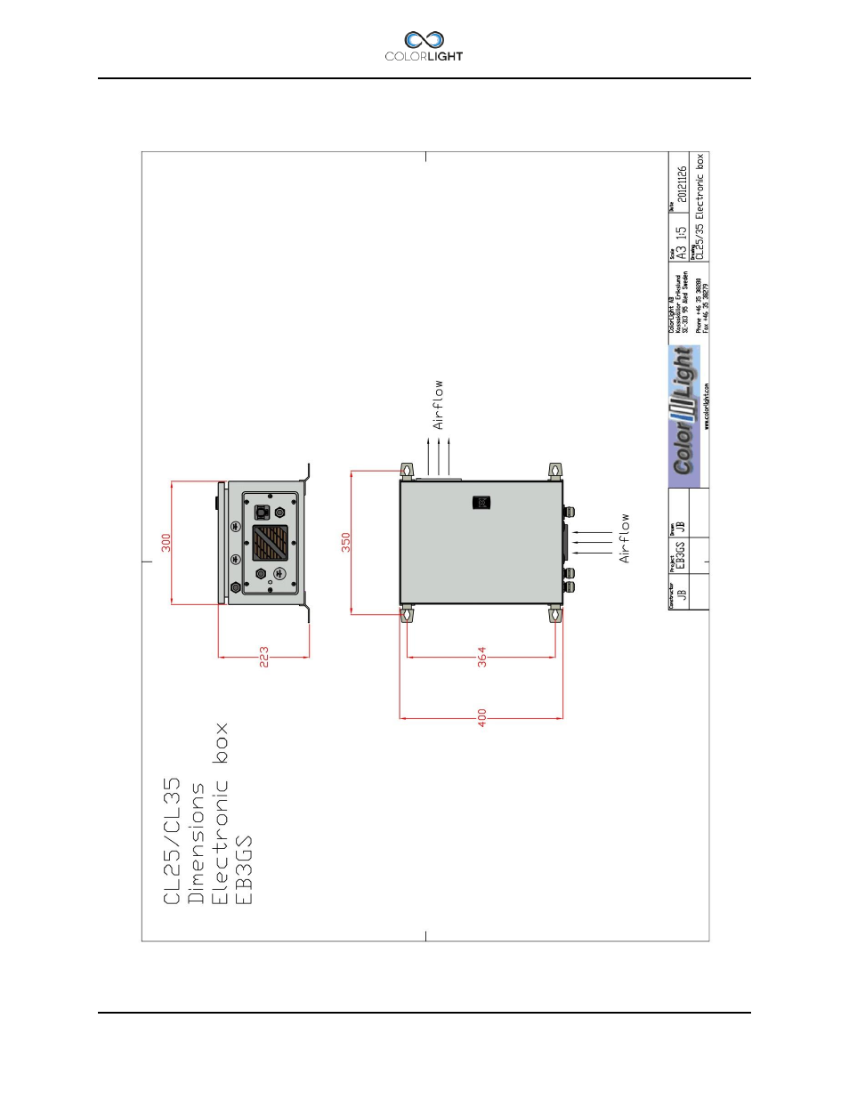 2 electrical box, Electrical box | Colorlight CL25 Installation manual User Manual | Page 44 / 52