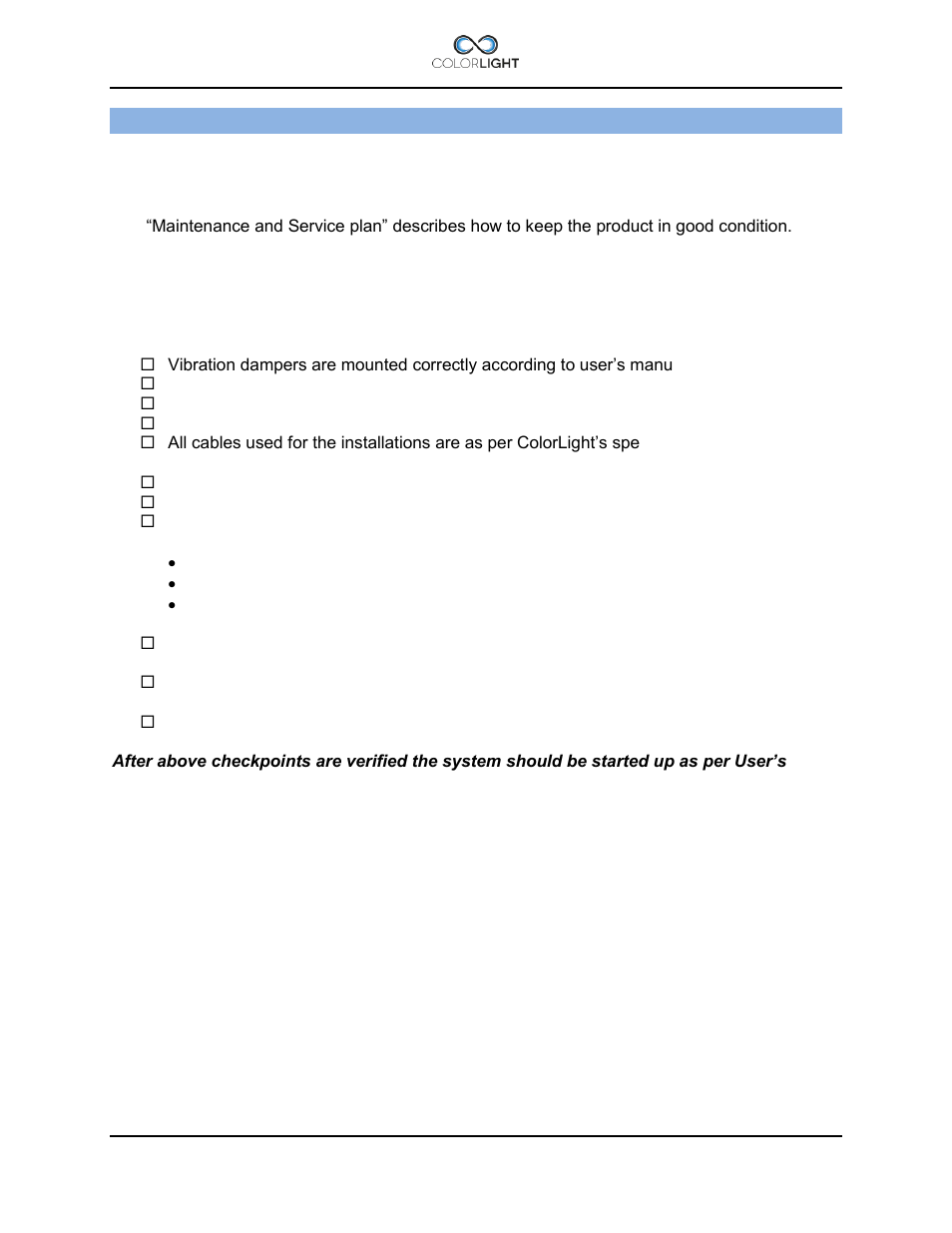 Warranty conditions, Warranty conditions 2 | Colorlight CL25 Installation manual User Manual | Page 8 / 52