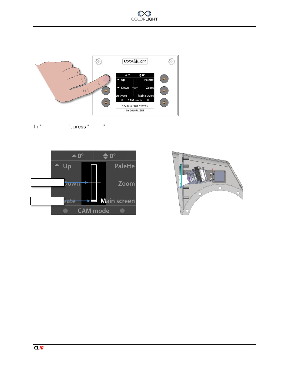 2 tilt down, Tilt down | Colorlight CLIR User Manual | Page 11 / 20