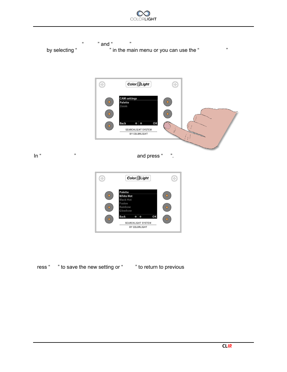 1 palette, Alette | Colorlight CLIR User Manual | Page 14 / 20