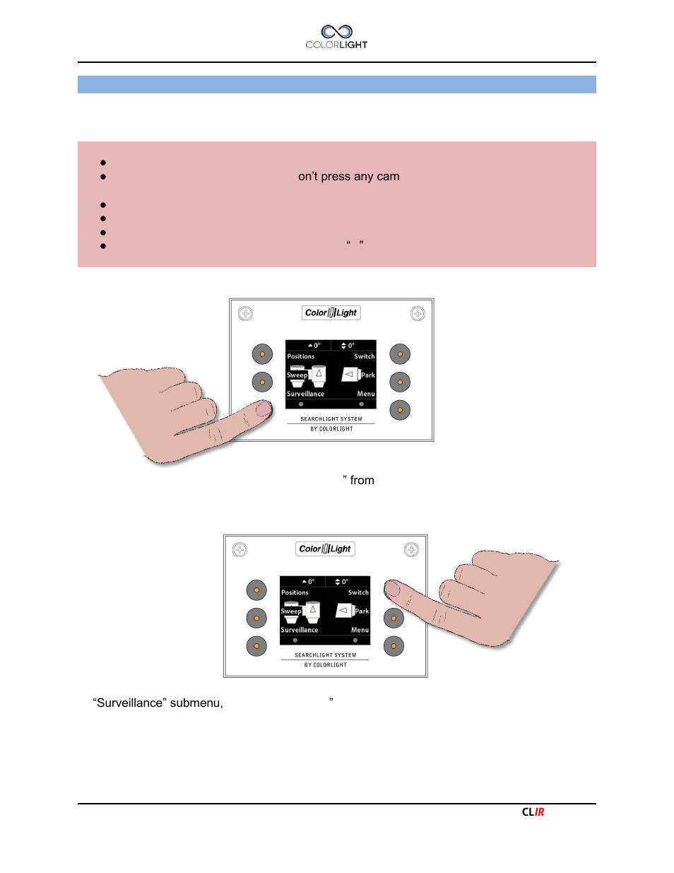 Using the thermal camera in cam mode, 1 activate the thermal camera, Ctivate the thermal camera | Colorlight CLIR User Manual | Page 8 / 20