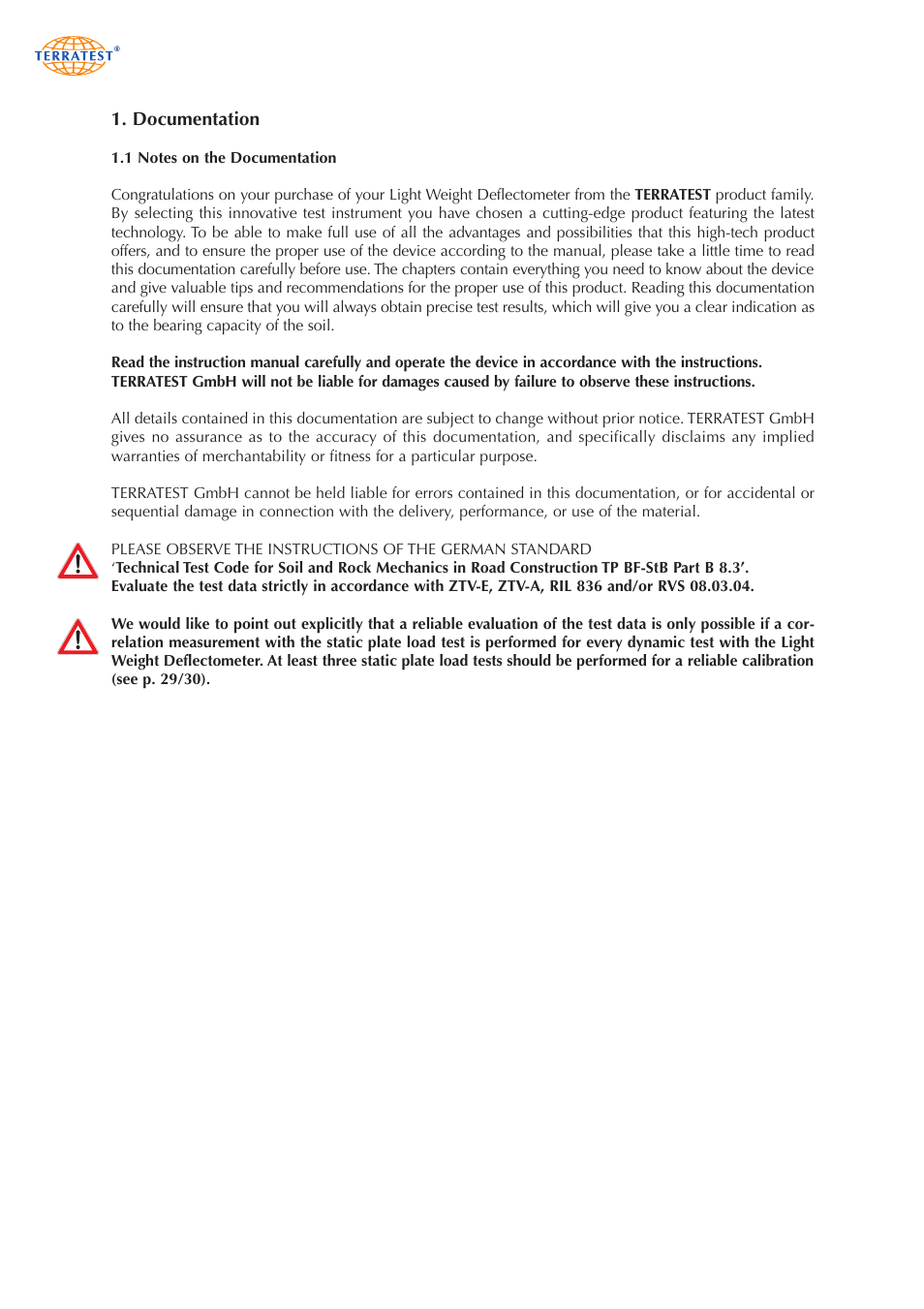 Humboldt 5000 BLU Light Weight Deflectometer User Manual | Page 6 / 96