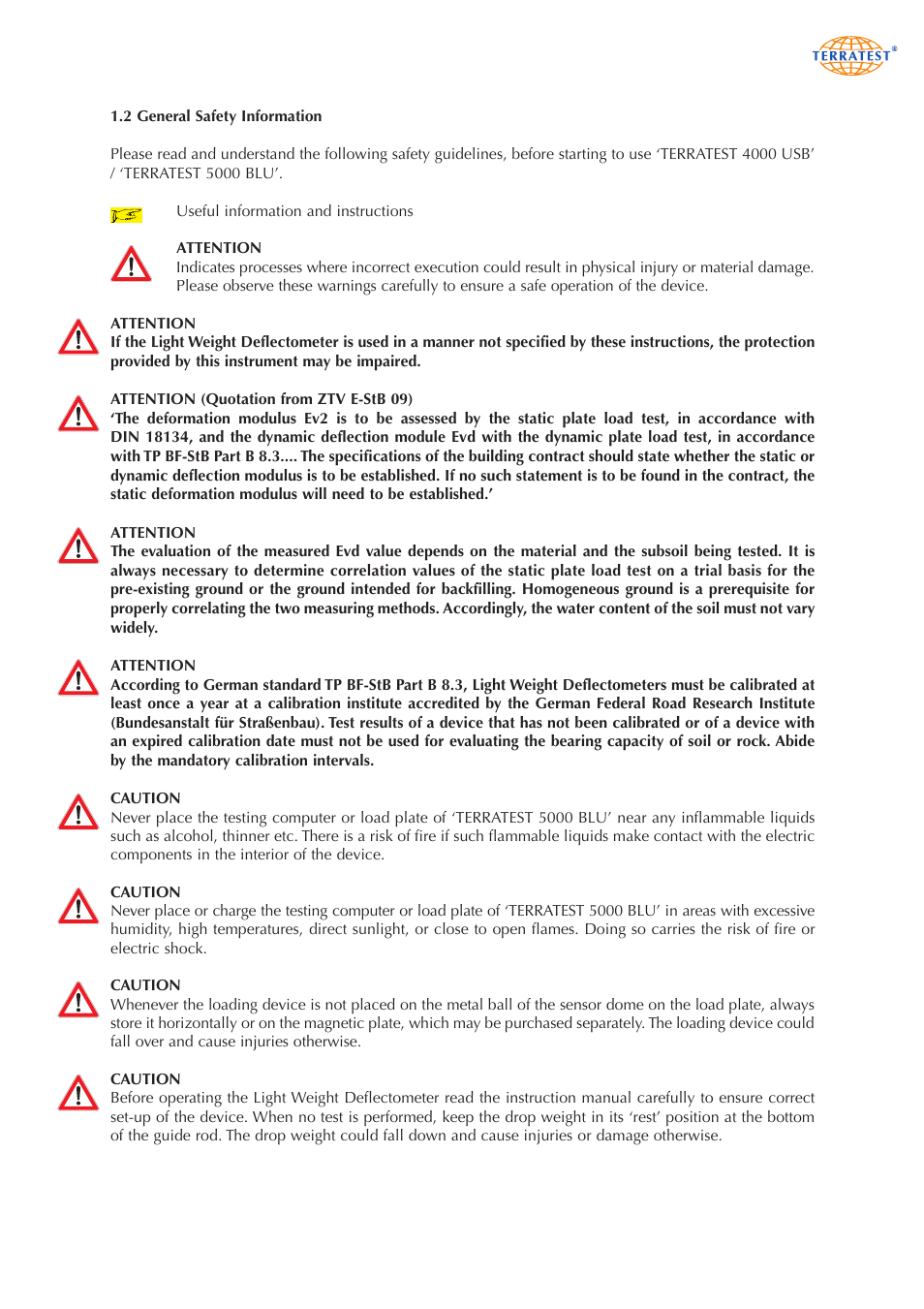 Humboldt 5000 BLU Light Weight Deflectometer User Manual | Page 7 / 96