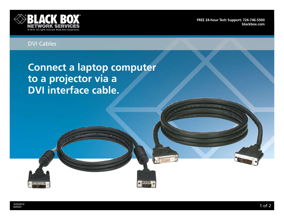 Black Box 25357 User Manual | 2 pages