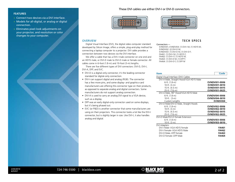 Black box, 2 of 2 | Black Box 25357 User Manual | Page 2 / 2