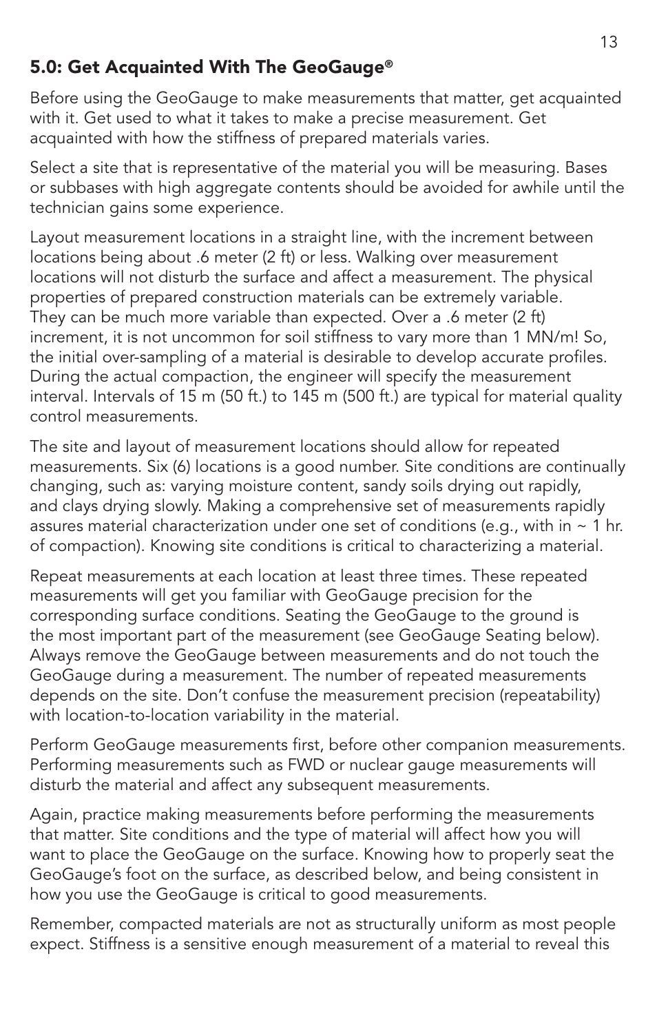 0 get acquainted with the geogauge | Humboldt H-4140 GeoGauge User Manual | Page 13 / 42
