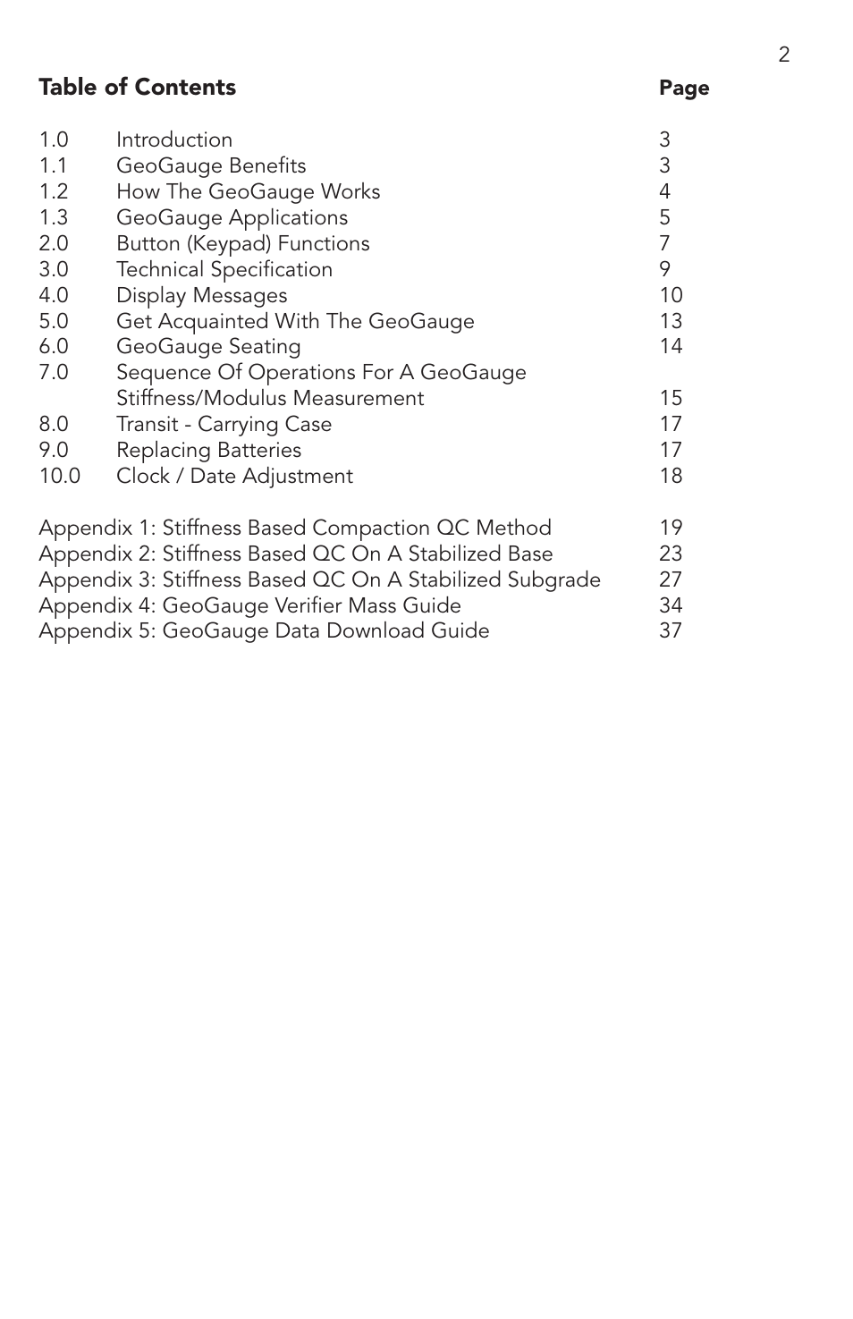 Humboldt H-4140 GeoGauge User Manual | Page 2 / 42