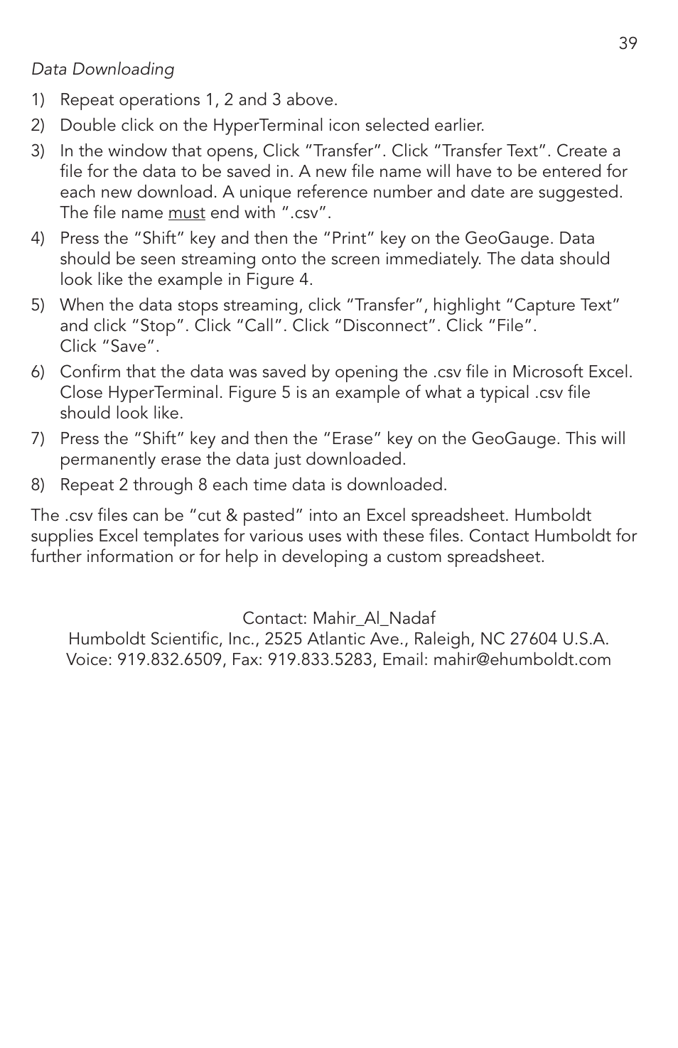 Humboldt H-4140 GeoGauge User Manual | Page 39 / 42