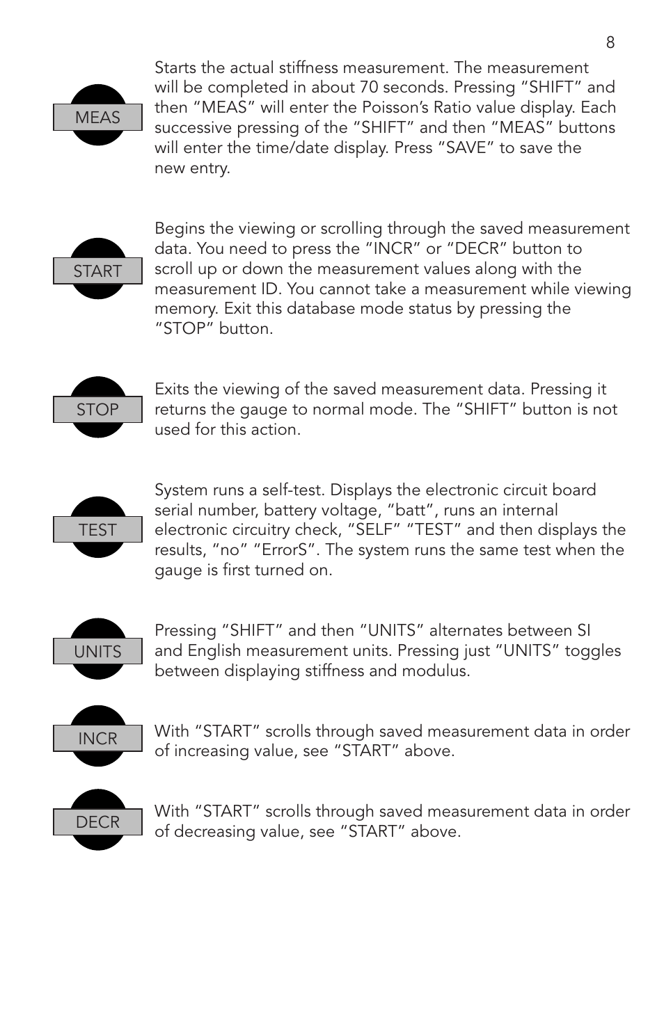 Humboldt H-4140 GeoGauge User Manual | Page 8 / 42