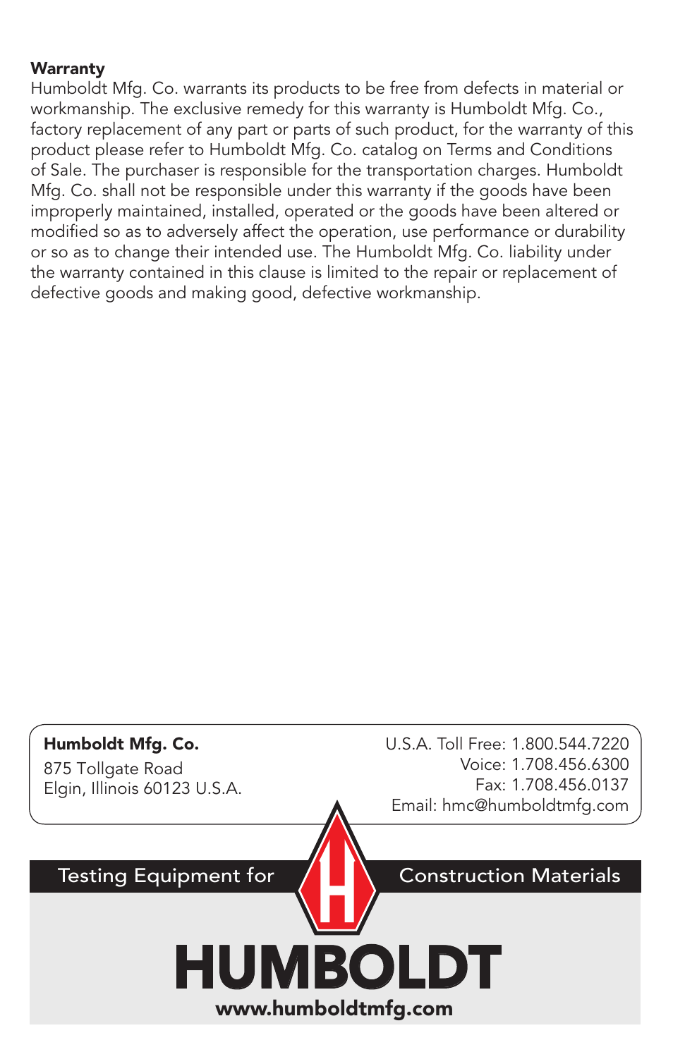 Humboldt | Humboldt H-4195 Soil Penetrometer, Pocket Style User Manual | Page 4 / 4