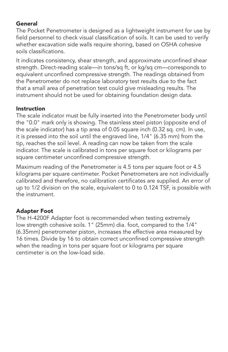 Humboldt H-4200F Soil Penetrometer User Manual | Page 2 / 4