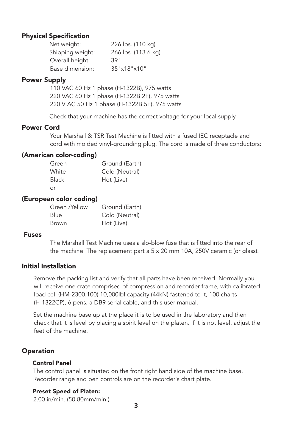 Humboldt H-1322B Marshall and TSR Compression Machine User Manual | Page 5 / 12
