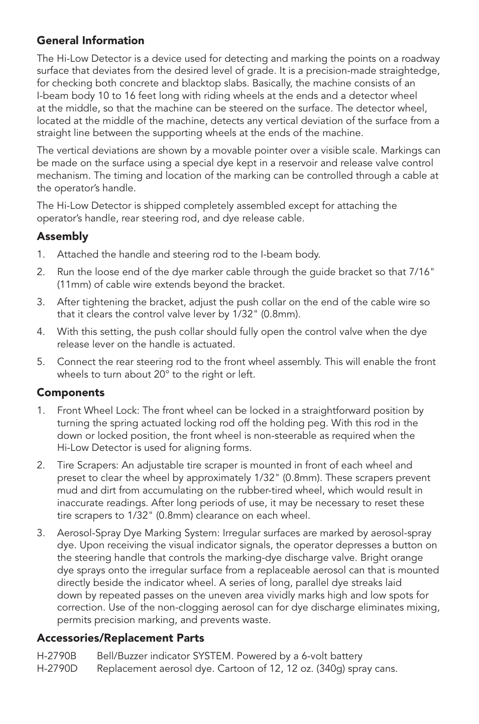 Humboldt H-2792 Hi-Low Detector User Manual | Page 2 / 4