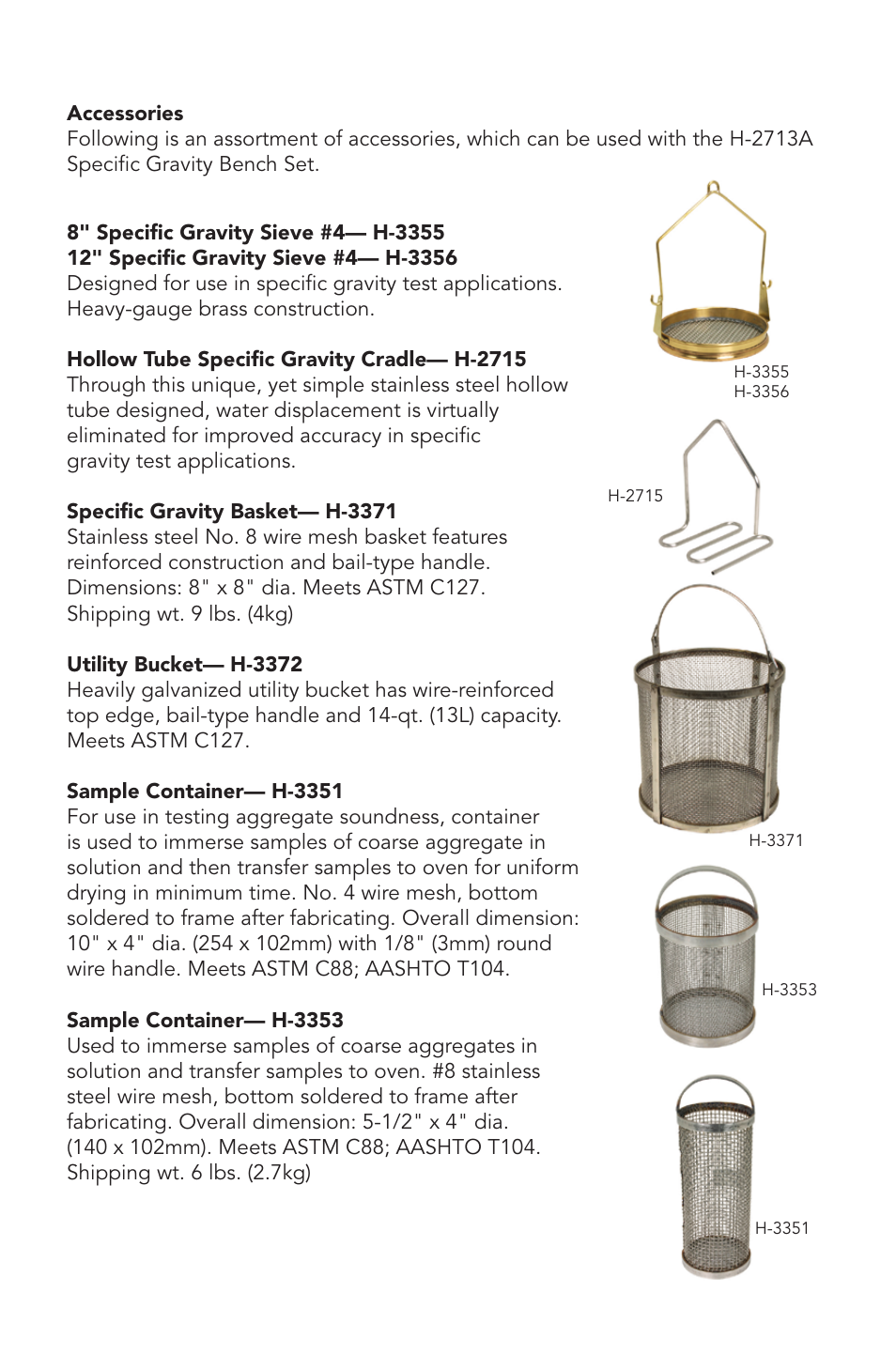 Humboldt H-2713A Specific Gravity Bench Set User Manual | Page 6 / 8