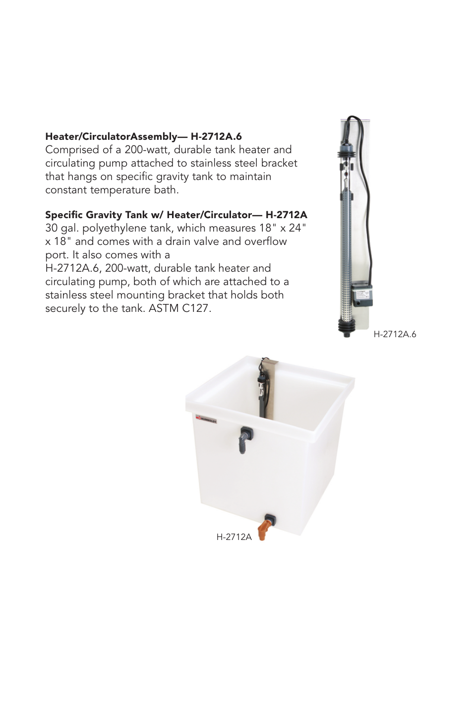 Humboldt H-2713A Specific Gravity Bench Set User Manual | Page 7 / 8