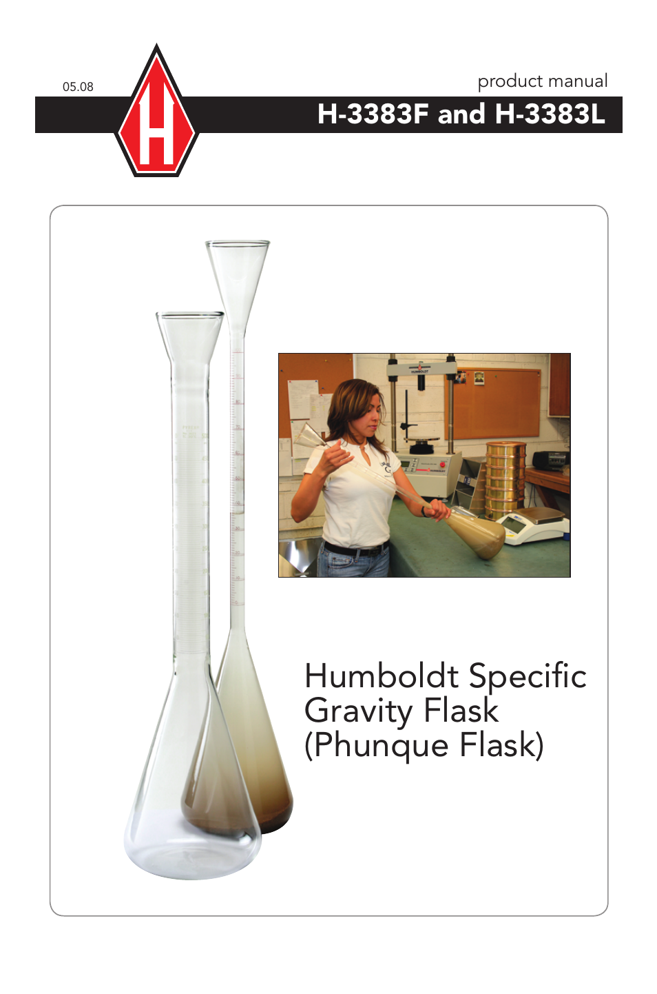 Humboldt H-3383L Humboldt Specific Gravity Flask (Phunque Flask) User Manual | 8 pages