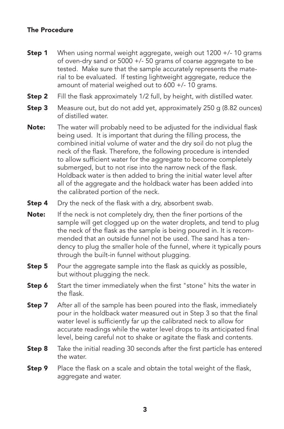 Humboldt H-3383L Humboldt Specific Gravity Flask (Phunque Flask) User Manual | Page 4 / 8