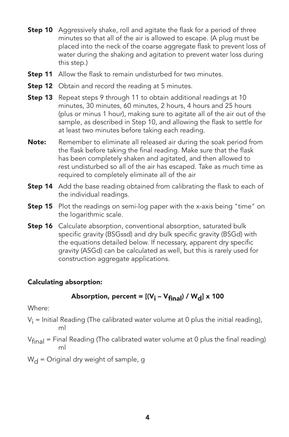 Humboldt H-3383L Humboldt Specific Gravity Flask (Phunque Flask) User Manual | Page 5 / 8