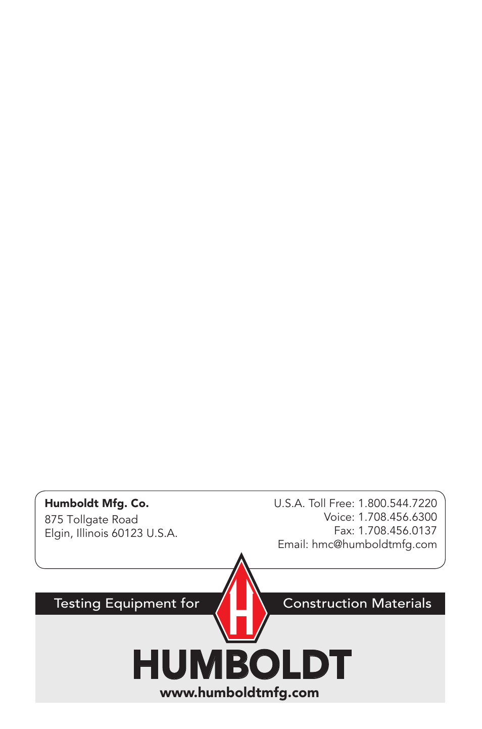 Humboldt | Humboldt H-3250 Length Comparators User Manual | Page 12 / 12