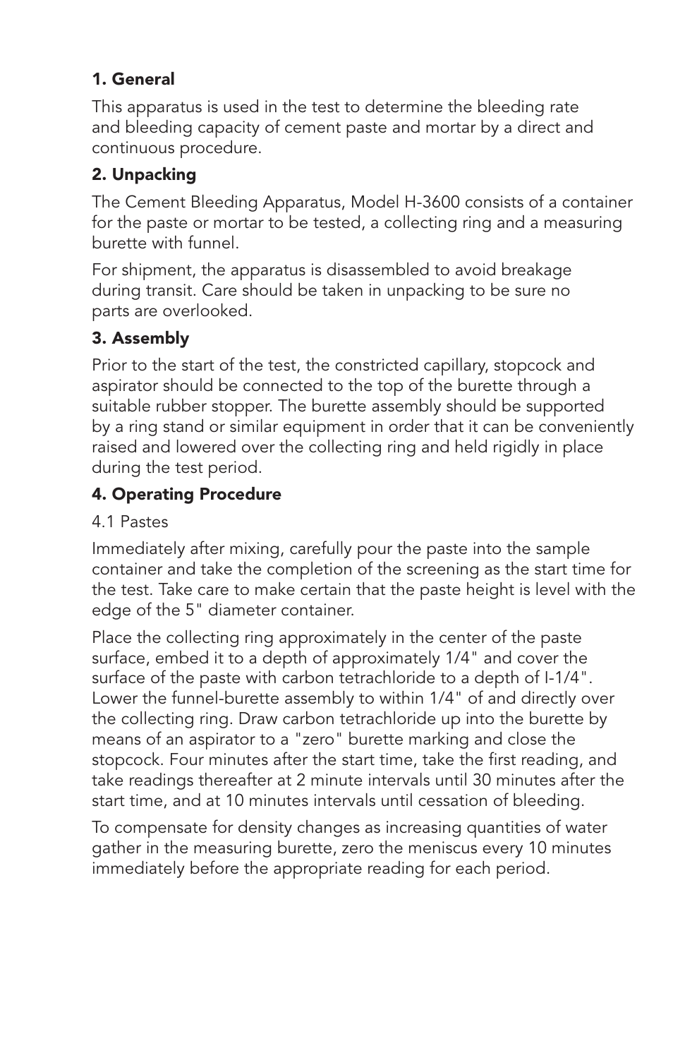 Humboldt H-3600 Cement Bleeding Apparatus User Manual | Page 2 / 4