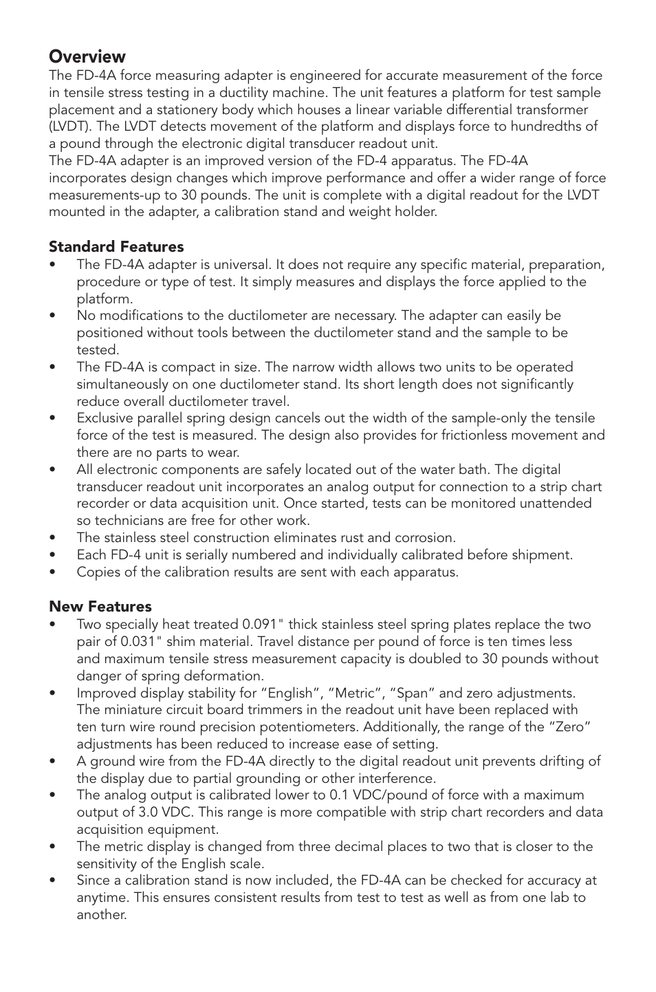 Overview | Humboldt H-1021 Force Determination Adapter User Manual | Page 3 / 12