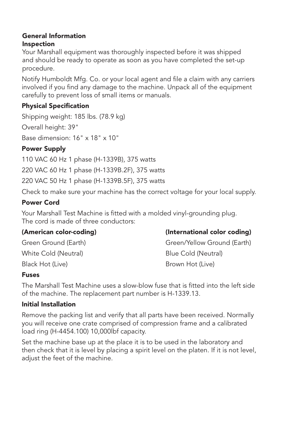 Humboldt H-1339B Marshall Compression Machine User Manual | Page 4 / 8