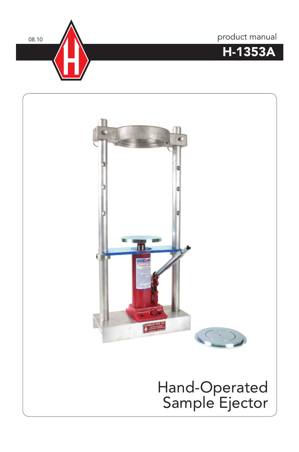 Humboldt H-1353A Hand-Operated Sample Ejector User Manual | 4 pages