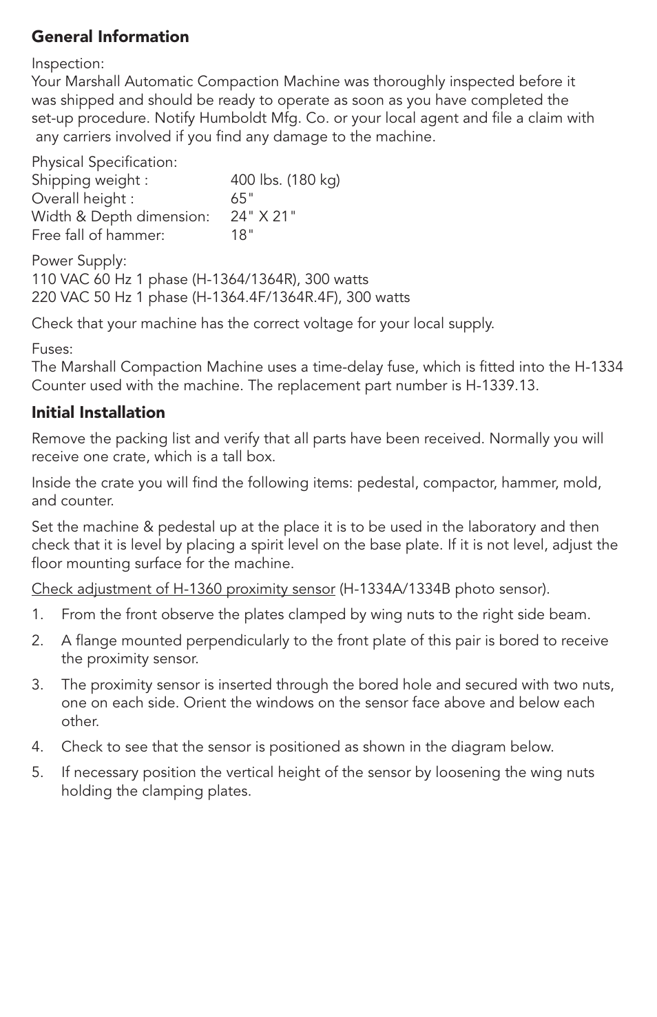 Humboldt H-1366 Marshall, Automatic, Single Compactor User Manual | Page 4 / 12